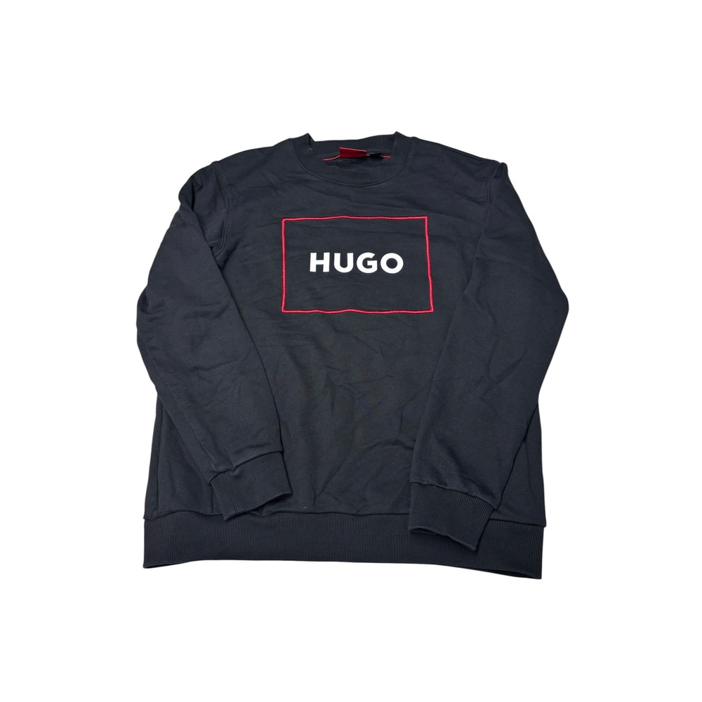 HUGO Hugo‎ Boss Mens Black Box Logo Crewneck Sweatshirt Delery 50481341 Size L